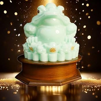 天然石　翡翠　金蟾　金運財運を招き　財が集める　開店置物 134030l03_02.jpg